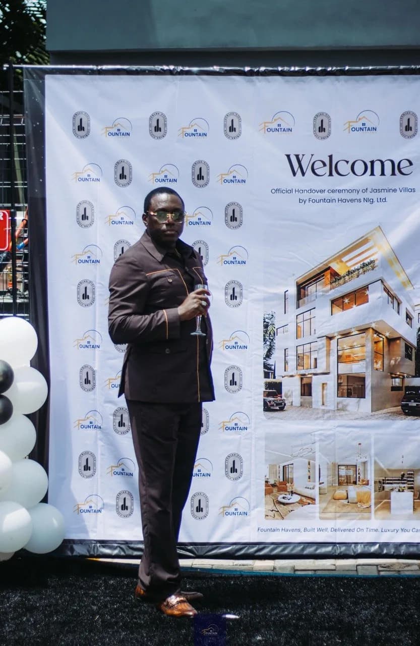 The host opening the handover ceremony