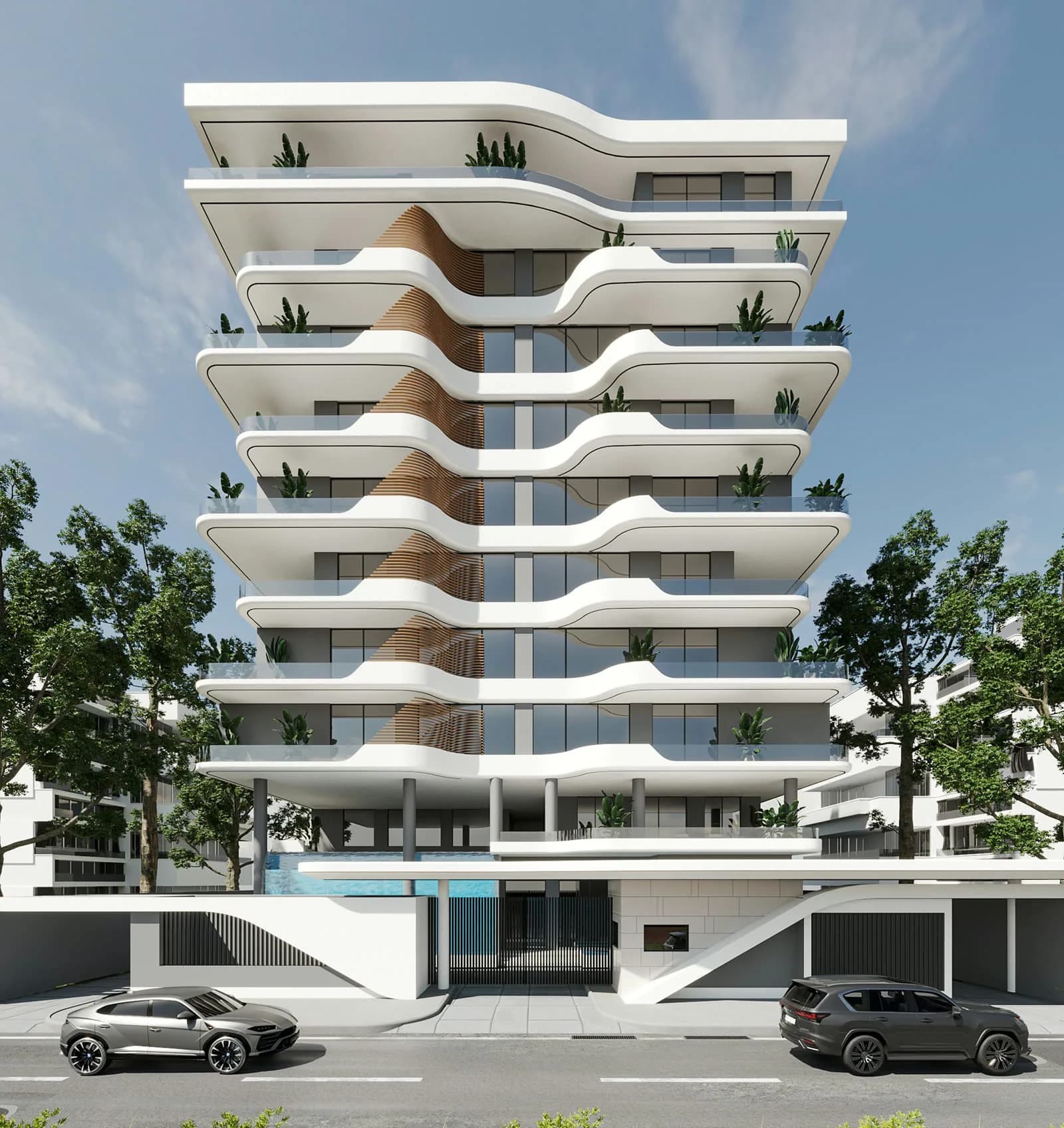 The Astoria, a curved balcony residential tower on Bank Road, Ikoyi, Lagos